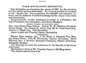 York Mechanics' Institute notice in the York Commercial Directory, 1833