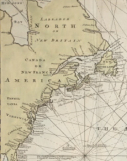 Vintage map of Atlantic coast of North America